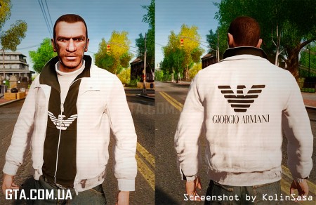 Белая куртка "Giorgio Armani"